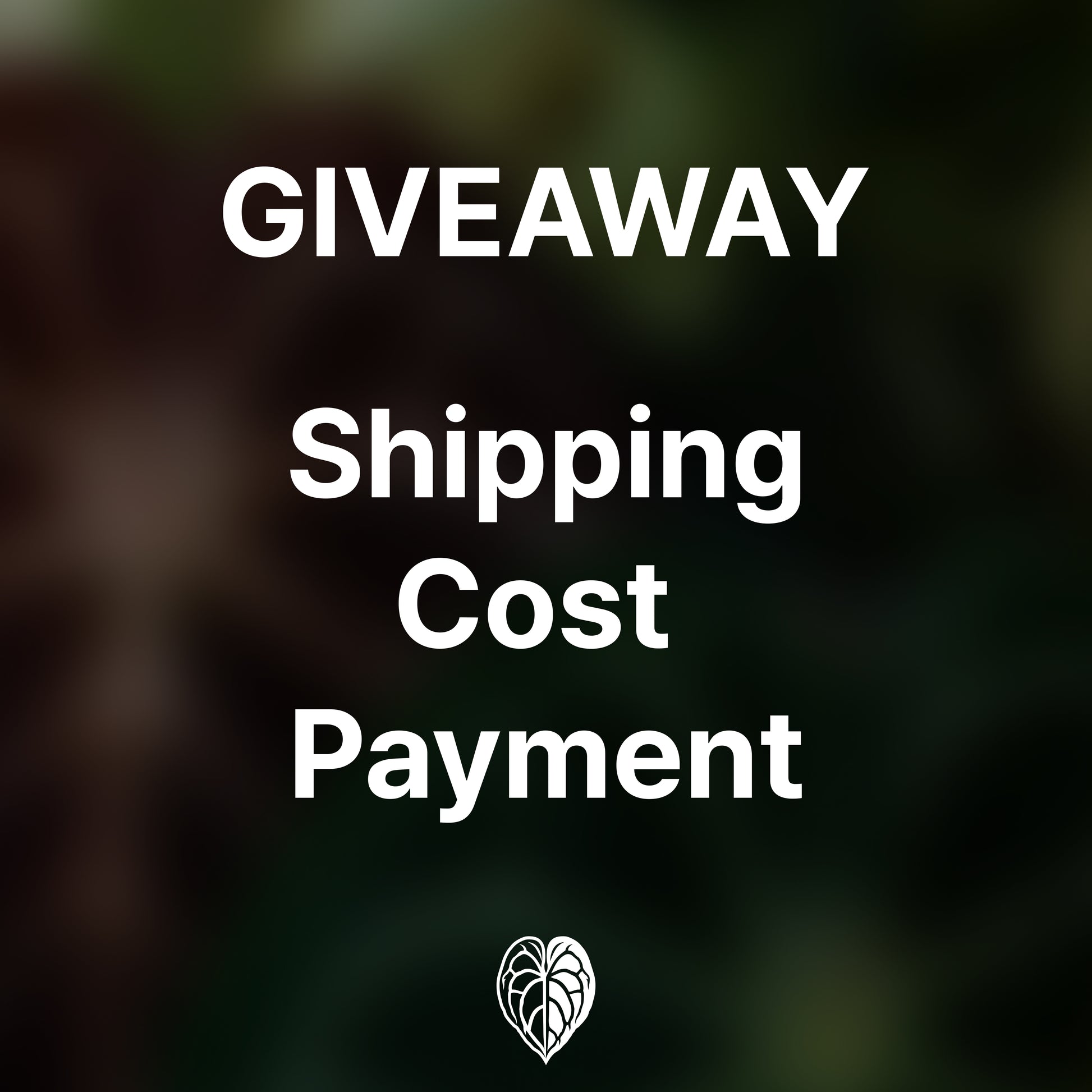 Giveaway Shipping Cost  Payment